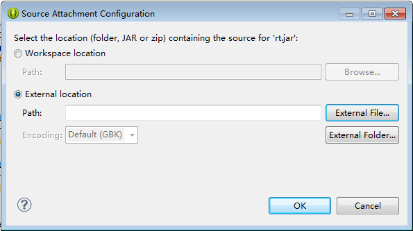 source attachment configuration
