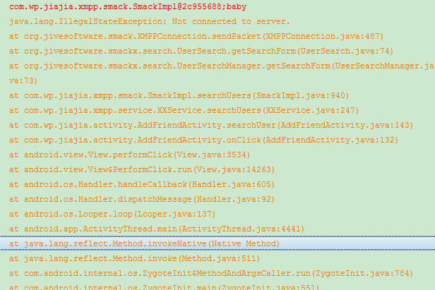 
- openfire+smack+spark怎么发送图片和接受发送的图片?
如题 怎么通过My eclipse向Spark上发送图片信息?怎么在控制台上接受Spark发送的图片信息(任何形式)?
- openfire smack4.1.6 注册用户报错
org.jivesoftware.smack.XMPPException$XMPPErrorException: XMPPError: conflict - cancel <error code="409" type="cancel"><conflict xmlns="urn:ietf:params:xml:ns:xmpp-stanzas"/></error> 代码如下: AccountManager am=AccountManager.getInstance(xmpptcpConnection); am.sensitiveOperationOverInsecureConnection(true); am.createAccount(account, password);
- 为什么登录openfire服务器的时候偶现登录不上?
在利用smack:4.1.9版本开发IM,在登录服务器的时候,偶现登录不上服务器,报下面的错误。懵逼中 ``` org.jivesoftware.smack.SmackException$NoResponseException: No response received within reply timeout. Timeout was 10000ms (~10s). Used filter: StanzaIdFilter: id=eS0C8-2687. ```
- openfire查询用户报无法连接服务器
我要做个添加好友的功能,添加之前需要根据用户名查询,但是服务器返回无法连接上,但是登录都可以。。。醉了 @Override public List<XUserItem> searchUsers(String userName) { List<XUserItem> results = new ArrayList<XUserItem>(); try { UserSearchManager usm = new UserSearchManager(mXMPPConnection); String serverDomain = "search." + mXMPPConnection.getServiceName(); Form searchForm = usm.getSearchForm(serverDomain); Form answerForm = searchForm.createAnswerForm(); answerForm.setAnswer("Username", true); answerForm.setAnswer("search", userName); ReportedData data = usm.getSearchResults(answerForm, serverDomain); Iterator<Row> it = data.getRows(); Row row = null; XUserItem user = null; while (it.hasNext()) { row = it.next(); String uName = row.getValues("Username").next().toString(); String Name = row.getValues("Name").next().toString(); String Email = row.getValues("Email").next().toString(); user = new XUserItem(uName, Name, Email); results.add(user); } } catch (Exception e) { e.printStackTrace(); } return results; } ``` ``` ![图片说明