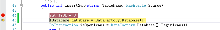 调用db工厂方法实例化继承了IDatabase, IDisposable两个接口的类Database