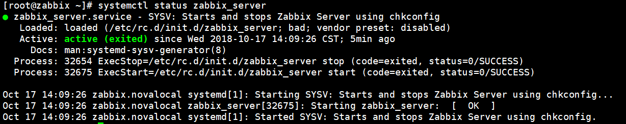zabbix_server是启动了的