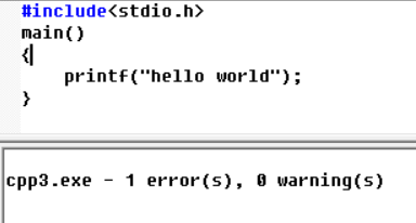 随便写一段都提示1error